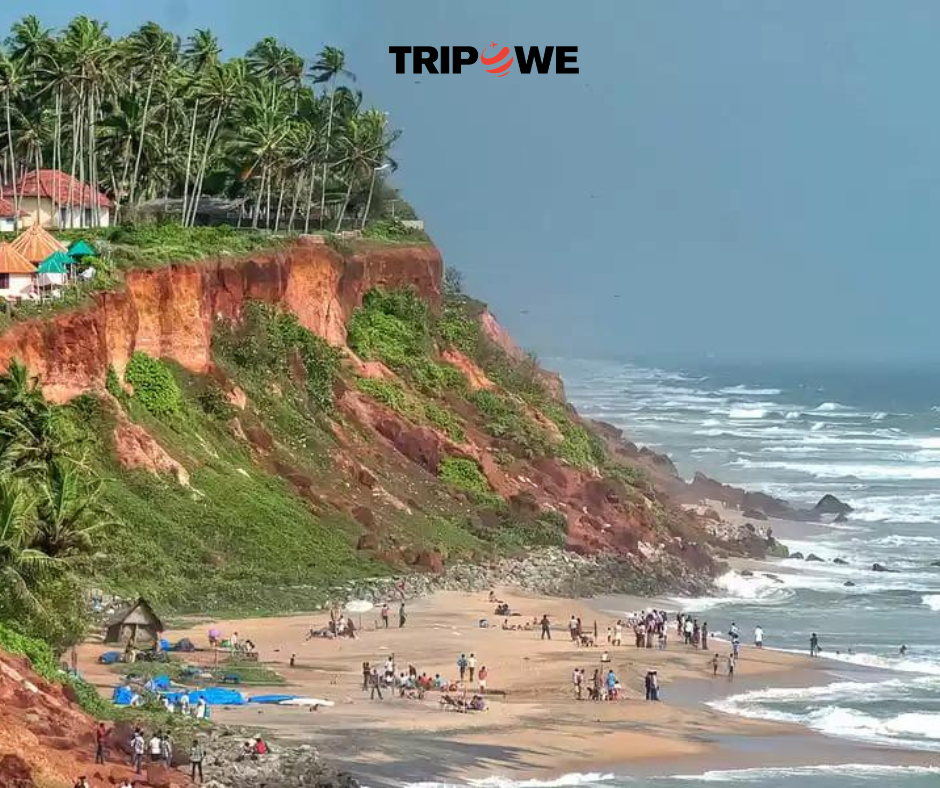 . Varkala Beach, Kerala tripowe.com