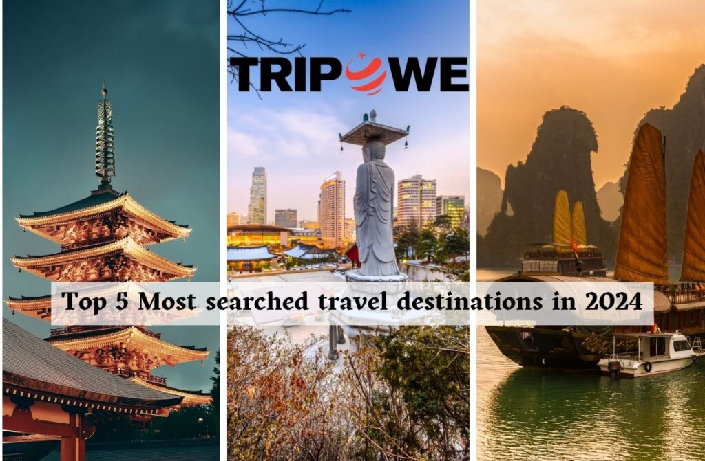 Top 5 Most searched travel destinations in 2024