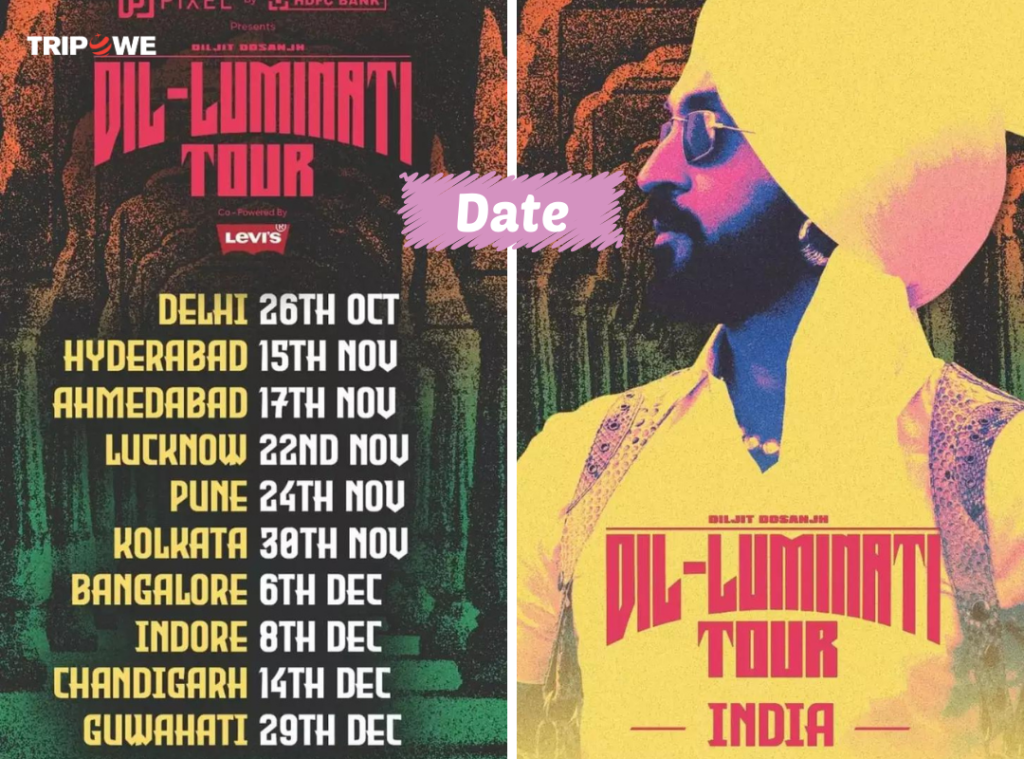 Diljit Dosanjh Dil-Luminati tour India Tripowe.com